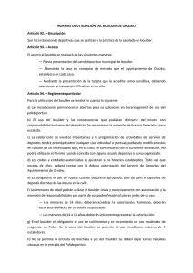 NORMAS DE UTILIZACIÓN DEL BOULDER DE OROZKO Artículo