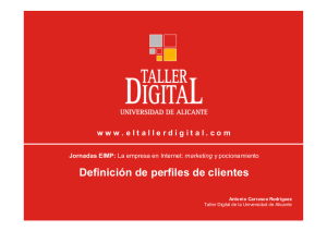 Definici&oacute;n de perfiles de clientes