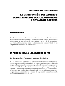 la verificación del acuerdo sobre aspectos