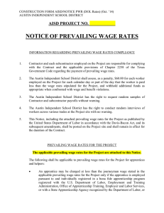 aisd project no. ______ noticeof prevailing wage rates