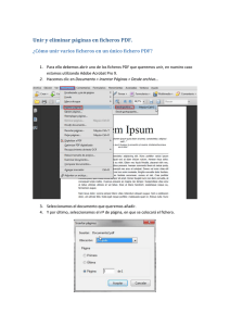 Unir y eliminar páginas en ficheros PDF.