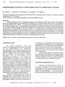 PROPIEDADES ACUSTICAS y DIELECTRICAS DE UN CARBON