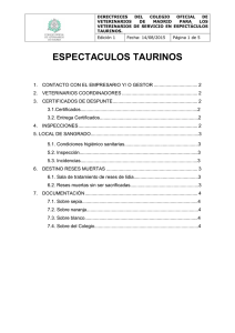 espectaculos taurinos - Colegio Oficial de Veterinarios de Madrid