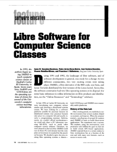 Libre software computer science classes - IEEE Software