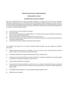 Requisitos guias - Instituto Costarricense de Turismo