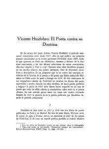 Vicente Huidobro: El Poeta contra su Doctrina