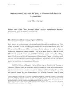 La paradiplomacia identitaria del Tíbet y su autonomía de la