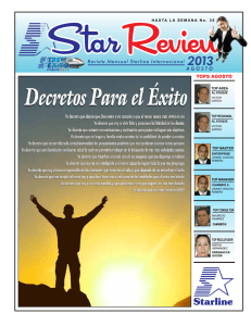 AGOSTO Revista Mensual Starline Internacional