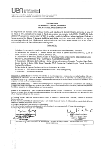 CONVOCATORIA 76° ASAMBLEA GENERAL ORDINARIA UNION