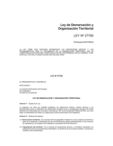 ley de demarcación y organización territorial