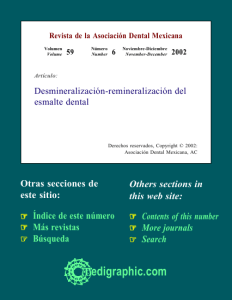 Desmineralización-remineralización del esmalte dental