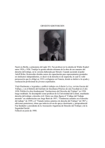 Ernesto Krotoschin - Facultad de Derecho