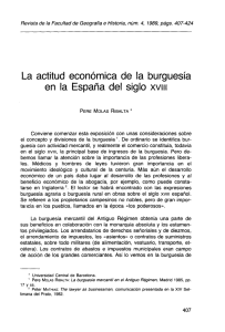 La actitud económica de la burguesía en la España del - e