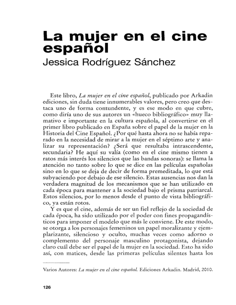 La Mujer En El Cine Español Reseña 5046