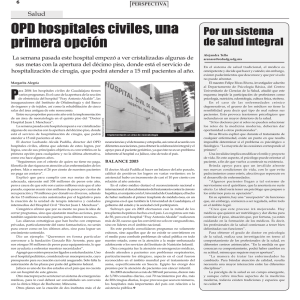 OPD hospitales civiles, una primera opción