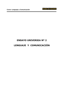ENSAYO UNIVERSIA Nº 2 LENGUAJE Y COMUNICACIÓN