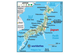 JAPON Densidad de la producción económica