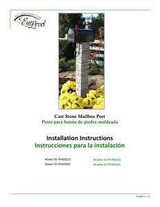 Installation Instructions Instrucciones para la instalación