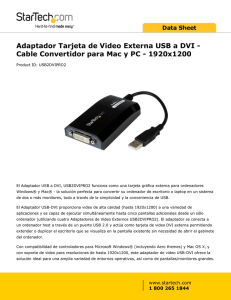 Adaptador Tarjeta de Video Externa USB a DVI