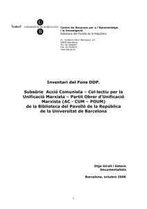 Col—lectiu per la Unificació Marxista – Partit Obrer d`Unificació