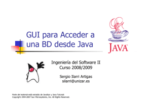 GUI to access BDs in Java