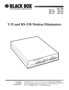 V.35 and RS-530 Modem Eliminators