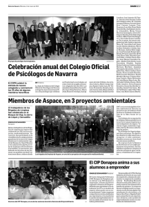 Celebración anual del Colegio Oficial de Psicólogos de Navarra
