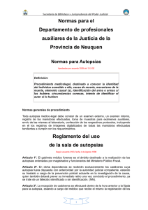 Autopsias - Poder Judicial de Neuquén.