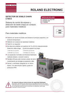 DETECTOR DE DOBLE CHAPA C100-S Sistema de control de