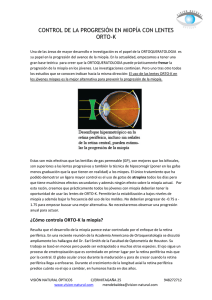 Control de la Progresión en Miopia con lente Ortho-k