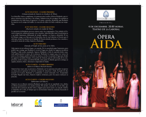 Programa de mano de Aida - Laboral Ciudad de la Cultura