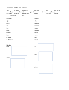 Vocabulario—Felipe Alou—Capítulo 1 word is named there is/are
