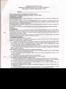 Page 1 MUNICIPALIDAD DE LA PAZ PROYECTo EMPEDRADO DE