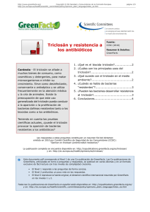 Triclosán y resistencia a los antibióticos - Co