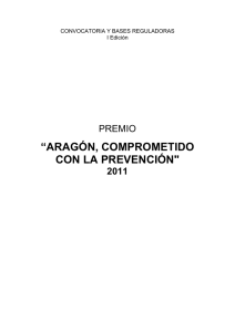 Premio "ARAGÓN, comprometido con la prevención"