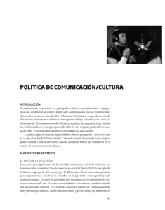 política de comunicación/cultura