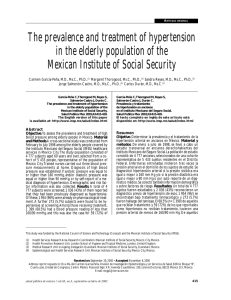 The prevalence and treatment of hypertension in the elderly