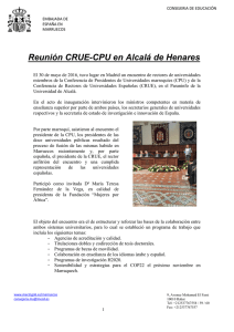 Reunión CRUE-CPU en Alcalá de Henares