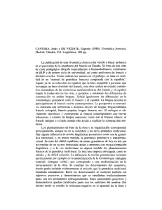 CANTERA, Jesús y DE VICENTE, Eugenio (1986): Gramática