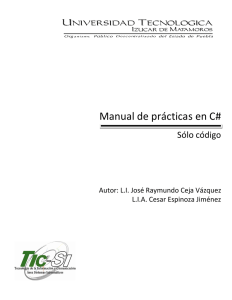 Manual de prácticas en C - Mtro. Cesar Espinoza Jiménez