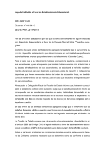 REVISTA Nº 77, 2004, LEGADO INSTITUIDO A FAVOR DE