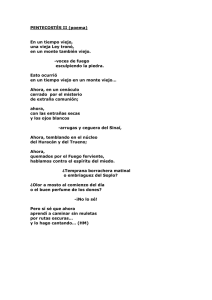 PENTECOSTÉS II (poema) En un tiempo viejo, una vieja Ley tronó