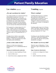 V&oacute;mitos / Vomiting - Children`s Hospitals and Clinics of Minnesota