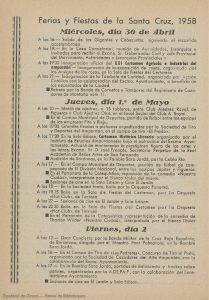 Ferias y Fiestas de la Santa Cruz, 1958