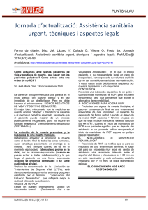 Assistència sanitària urgent, tècniques i aspectes legals