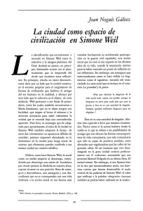 La Ciudad como espacio de civilización en Simone Weil