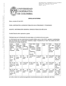 Circular Grado Público - Universidad Cooperativa de Colombia