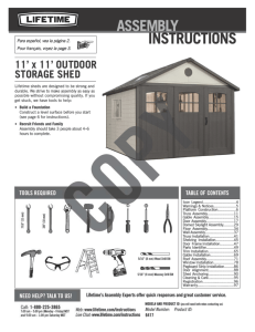 ll`x 11` OUTDOOR STORAGE SHED