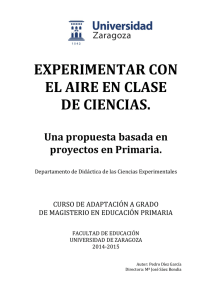 EXPERIMENTAR CON EL AIRE EN CLASE DE CIENCIAS.