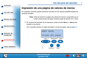 Uso del panel del operador